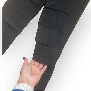 DONATING! LAST CHANCE! Black slit leg studded legging pants, small stretch slit